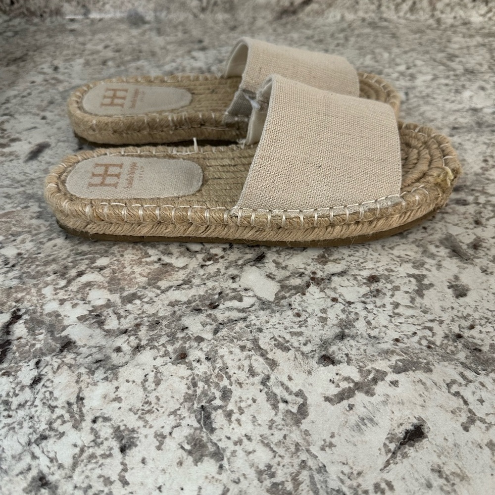 Haute Hippie Linen color Woven Slide Sandals - Picture 3 of 6
